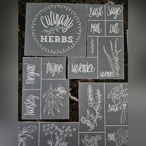 Chalk Couture Culinary Herbs transfer